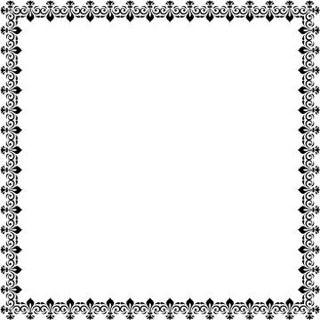 Floral Vector Fine Frame Stock Illustration