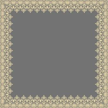 Floral Vector Fine Frame Stock Illustration