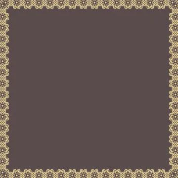 Floral Vector Fine Frame Stock Illustration