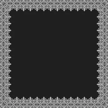 Floral Vector Fine Frame Stock Illustration