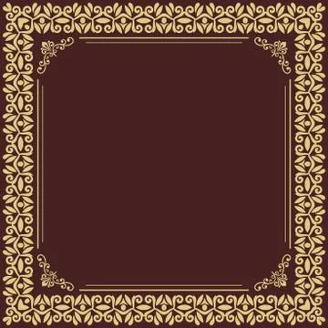 Floral Vector Fine Frame Stock Illustration