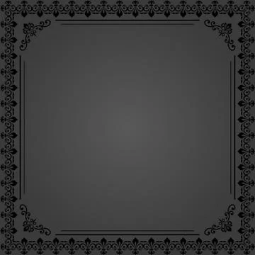 Floral Vector Fine Frame Stock Illustration
