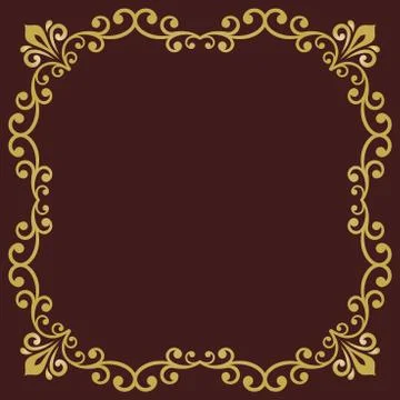 Floral Vector Fine Frame Stock Illustration