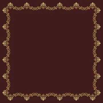 Floral Vector Fine Frame Stock Illustration
