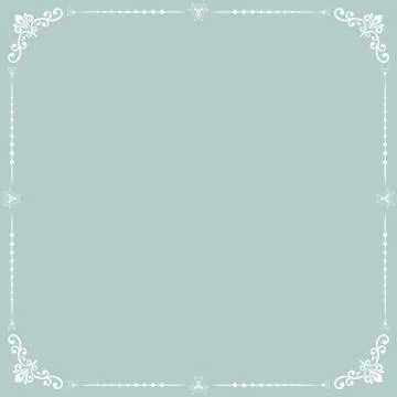 Floral Vector Fine Frame Stock Illustration