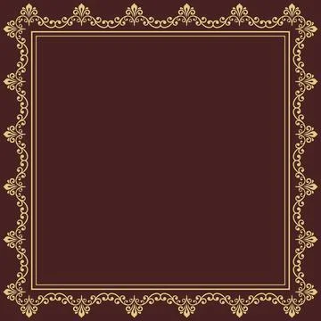 Floral Vector Fine Frame Stock Illustration