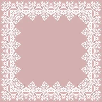 Floral Vector Fine Frame 스톡 일러스트