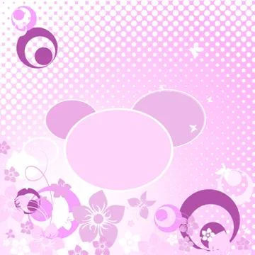 Floral vector frame Stock Illustration