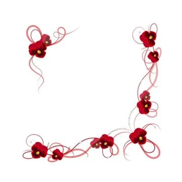 Floral vector frame Stock Illustration