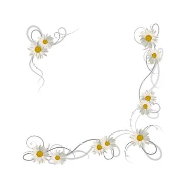 Floral vector frame Stock Illustration