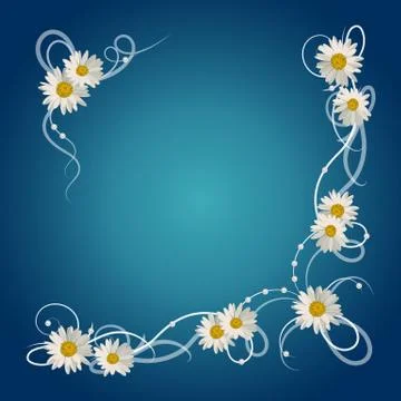 Floral vector frame Stock Illustration