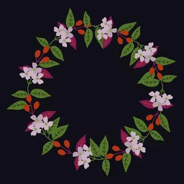 Floral vector frame Stock Illustration