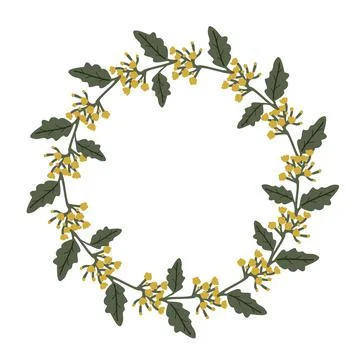 Floral vector frame Stock Illustration