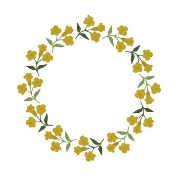 Floral vector frame Stock Illustration