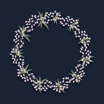 Floral vector frame Illustrazione stock