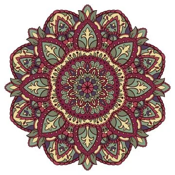 Floral vector mandala. Stock Illustration