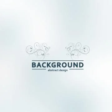 Floral vector ornament on blurred background eps Stock Illustration