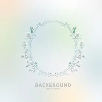 Floral vector ornament on blurred background eps Stock Illustration
