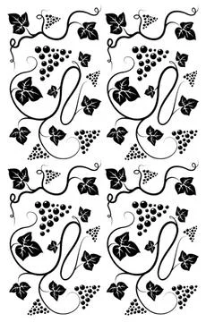 Floral vector ornament. grape pattern Stock Illustration
