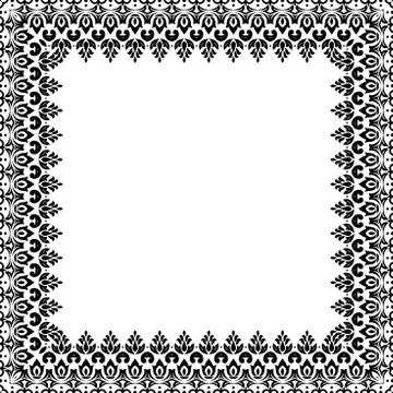 Floral Vector Pattern. Fine Frame Stock Illustration
