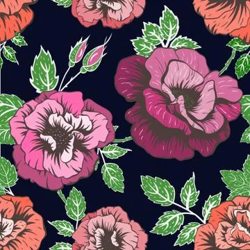 Floral vector pattern Stock Illustration