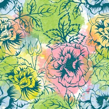 Floral vector pattern Stock Illustration
