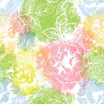 Floral vector pattern Stock Illustration