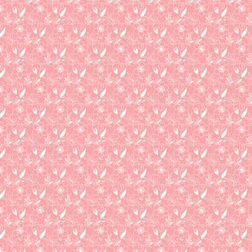 Floral vector pattern on pink background 스톡 일러스트