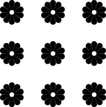 Floral Vector Pattern. Two-color bright spring Flower Ornament wrapping paper 스톡 일러스트