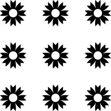 Floral Vector Pattern. Two-color bright spring Flower Ornament wrapping paper 스톡 일러스트