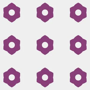 Floral Vector Pattern. Two-color bright spring Flower Ornament wrapping paper Illustrazione stock