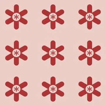 Floral Vector Pattern. Two-color bright spring Flower Ornament wrapping paper 스톡 일러스트