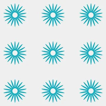 Floral Vector Pattern. Two-color bright spring Flower Ornament wrapping paper 스톡 일러스트