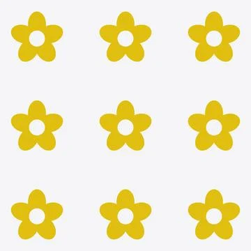 Floral Vector Pattern. Two-color bright spring Flower Ornament wrapping paper イラスト素材