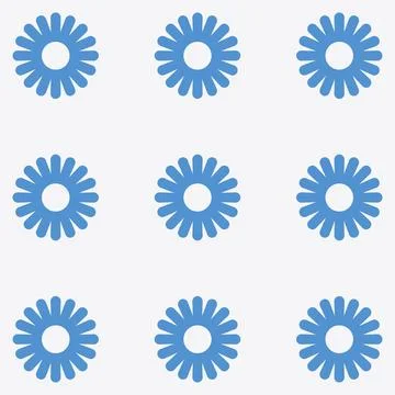 Floral Vector Pattern. Two-color bright spring Flower Ornament wrapping paper 스톡 일러스트