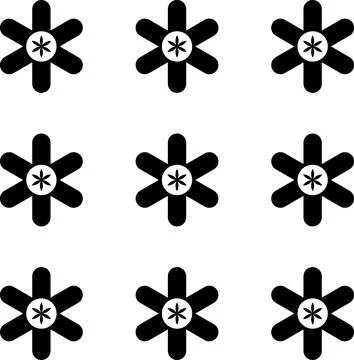 Floral Vector Pattern. Two-color bright spring Flower Ornament wrapping paper 스톡 일러스트