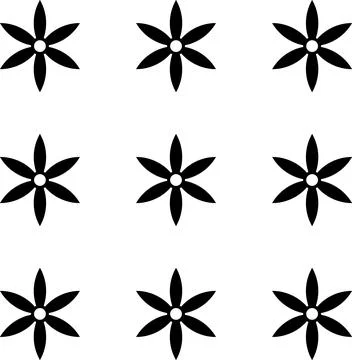 Floral Vector Pattern. Two-color bright spring Flower Ornament wrapping paper 스톡 일러스트