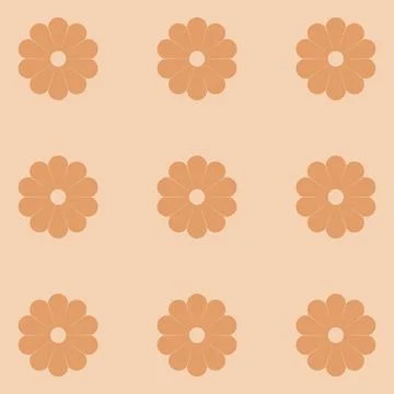 Floral Vector Pattern. Two-color bright spring Flower Ornament wrapping paper Stock Illustration