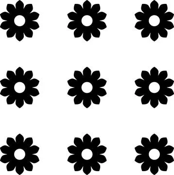 Floral Vector Pattern. Two-color bright spring Flower Ornament wrapping paper Stock Illustration