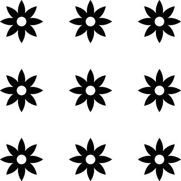 Floral Vector Pattern. Two-color bright spring Flower Ornament wrapping paper Stock Illustration