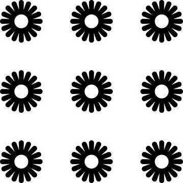 Floral Vector Pattern. Two-color bright spring Flower Ornament wrapping paper Stock Illustration