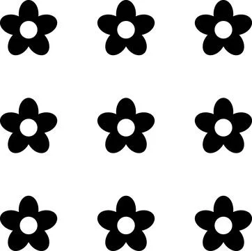 Floral Vector Pattern. Two-color bright spring Flower Ornament wrapping paper 스톡 일러스트