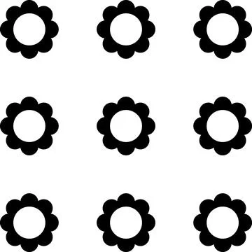 Floral Vector Pattern. Two-color bright spring Flower Ornament wrapping paper Stock Illustration