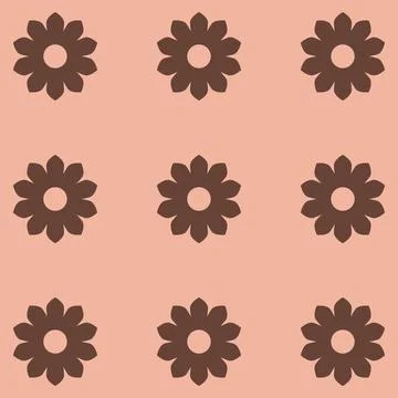 Floral Vector Pattern. Two-color bright spring Flower Ornament wrapping paper Stock Illustration