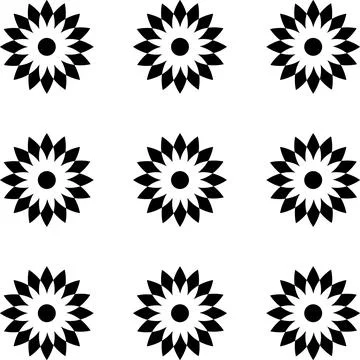 Floral Vector Pattern. Two-color bright spring Flower Ornament wrapping paper イラスト素材