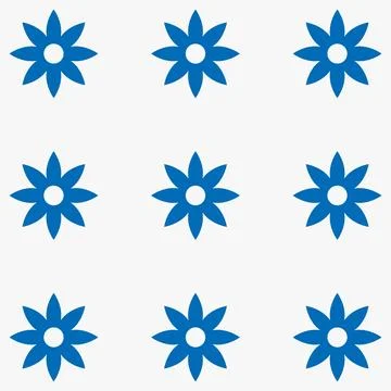 Floral Vector Pattern. Two-color bright spring Flower Ornament wrapping paper イラスト素材