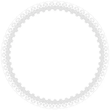 Floral Vector Round Frame Stock Illustration