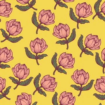 Floral Vector Seamless Pattern design Stock Illustration