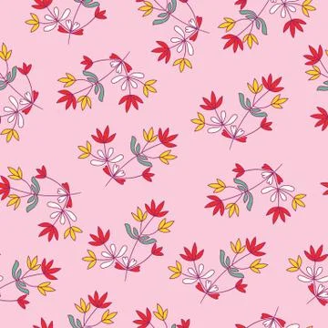 Floral vector seamless pattern design Stock Illustration