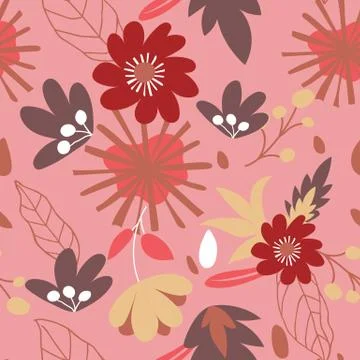 Floral Vector Seamless Pattern design Stock Illustration